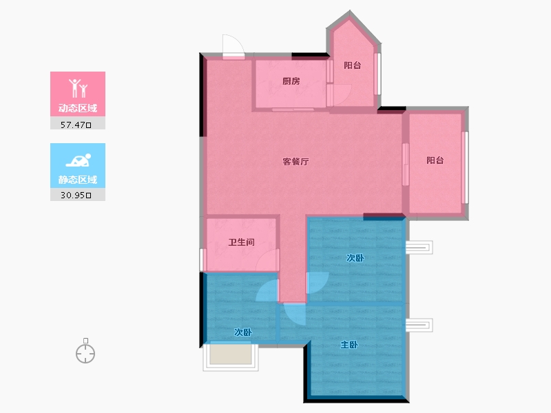 广东省-清远市-七色城邦-80.00-户型库-动静分区