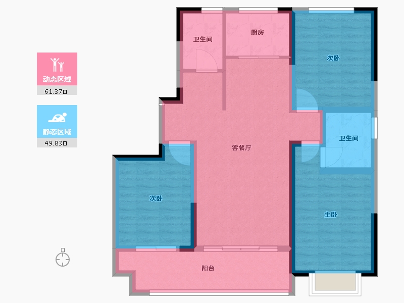 山东省-菏泽市-泰和是城-100.00-户型库-动静分区