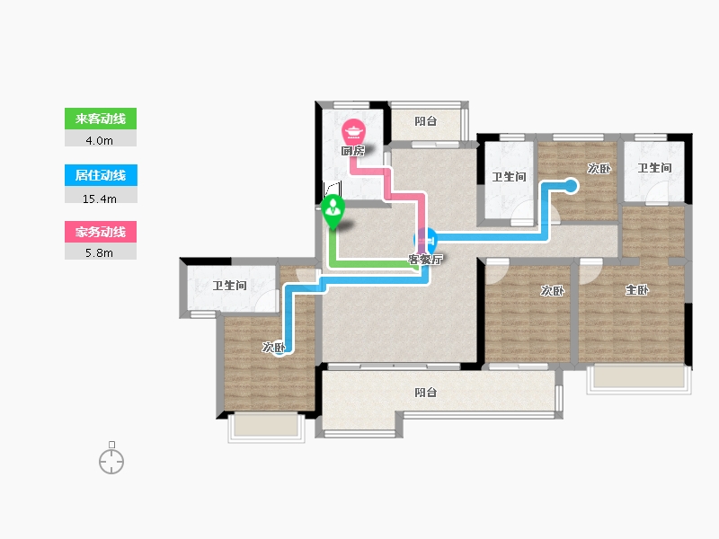 四川省-成都市-金科博翠山-124.00-户型库-动静线