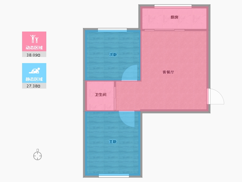 辽宁省-朝阳市-兴隆尚品-60.00-户型库-动静分区