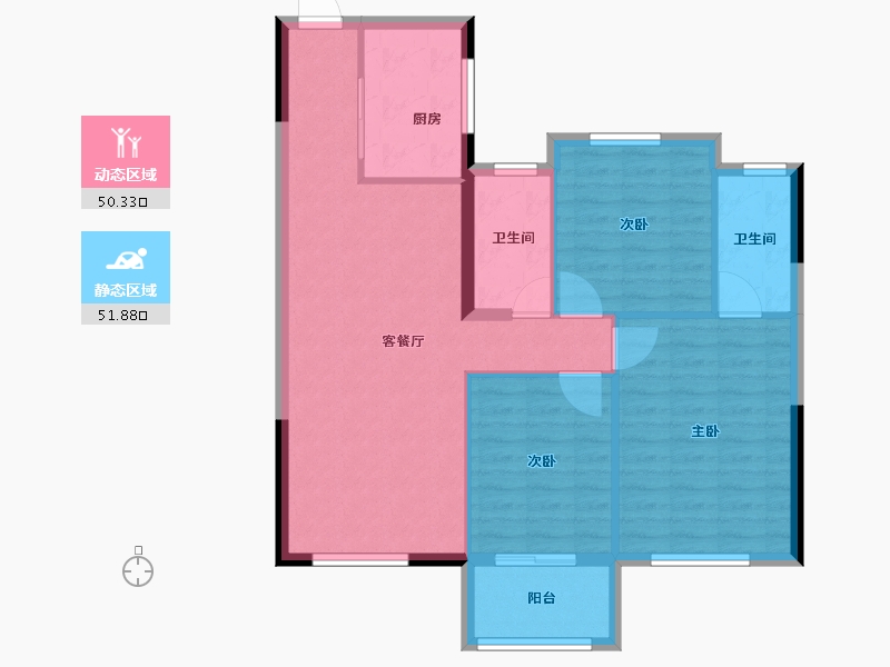 山东省-菏泽市-伯爵华府-93.00-户型库-动静分区