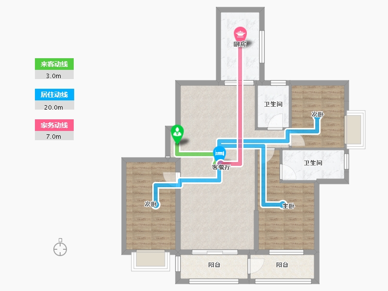 广东省-广州市-仟信广场-91.63-户型库-动静线