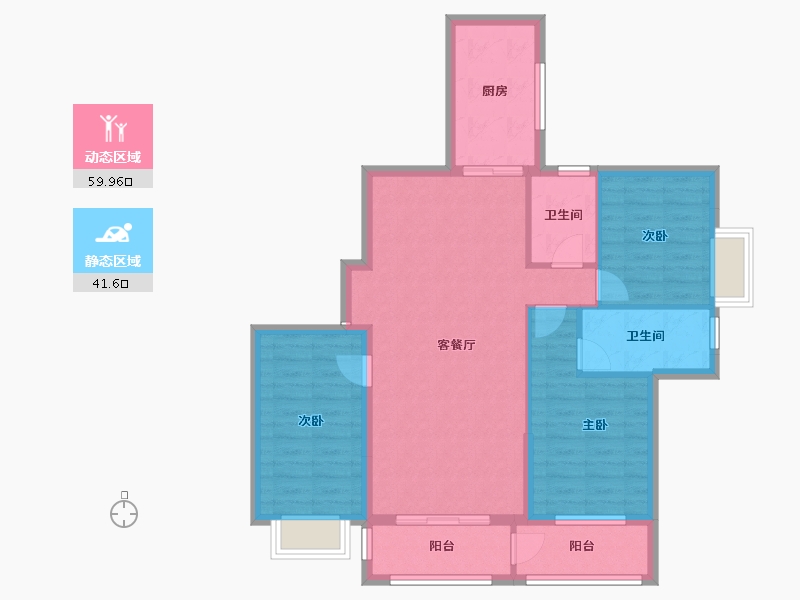 广东省-广州市-仟信广场-91.63-户型库-动静分区