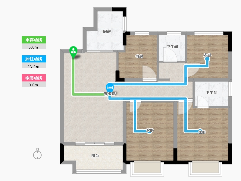 山东省-菏泽市-凯兴学府-96.20-户型库-动静线