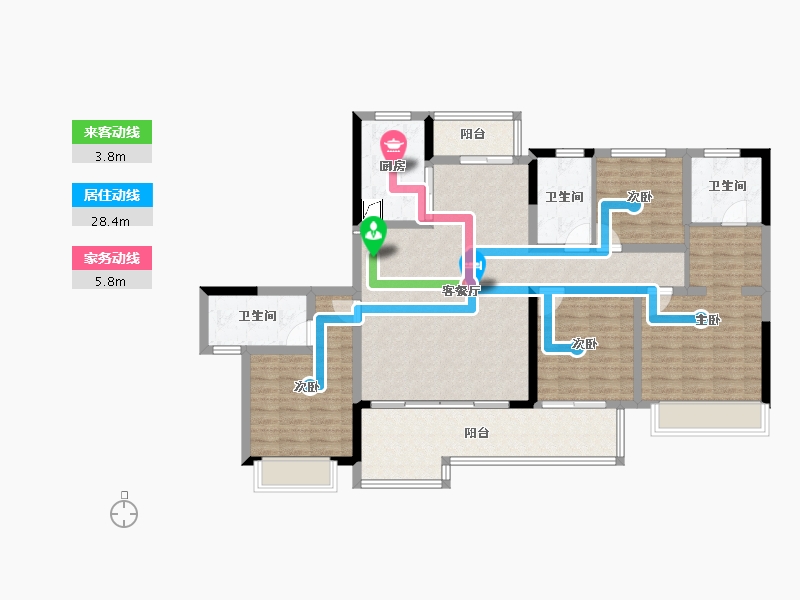 四川省-成都市-金科博翠湾-124.19-户型库-动静线