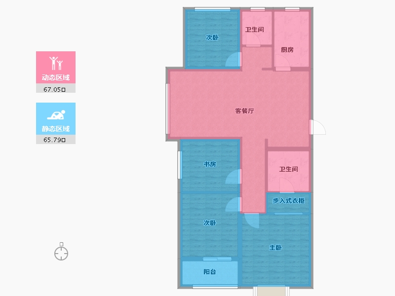 山东省-菏泽市-东城云玺-120.00-户型库-动静分区