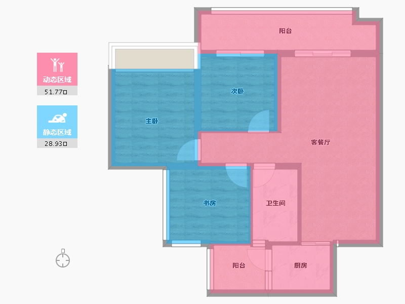 四川省-南充市-悦中心-70.00-户型库-动静分区