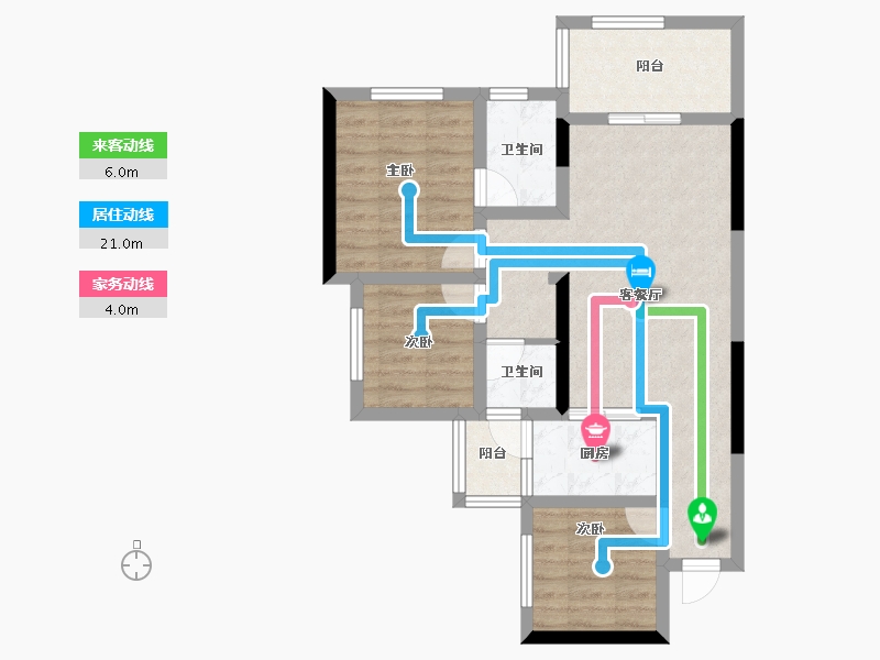 四川省-南充市-白鹭洲二期-68.89-户型库-动静线