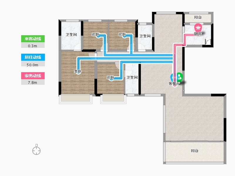 四川省-成都市-金科博翠山-153.64-户型库-动静线