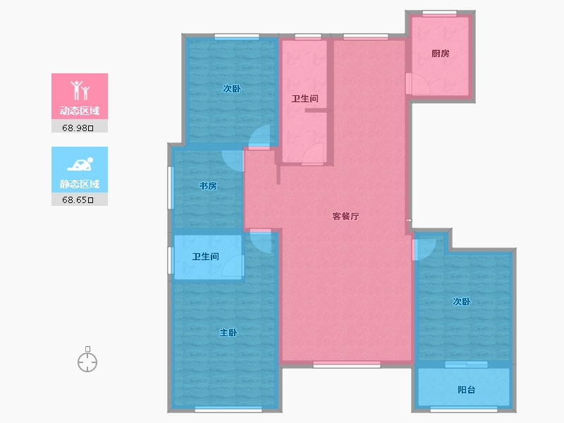 山东省-淄博市-宁宇富城花苑-123.45-户型库-动静分区