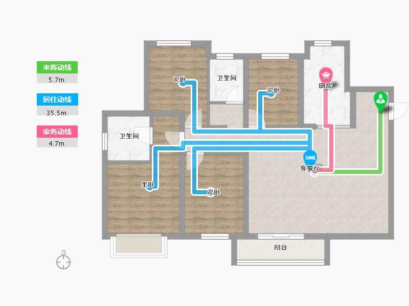 四川省-眉山市-天府万科城-94.82-户型库-动静线