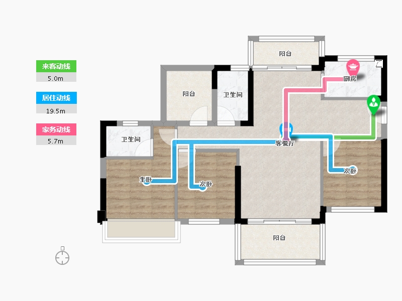 广东省-惠州市-冠华城桂香园-81.21-户型库-动静线