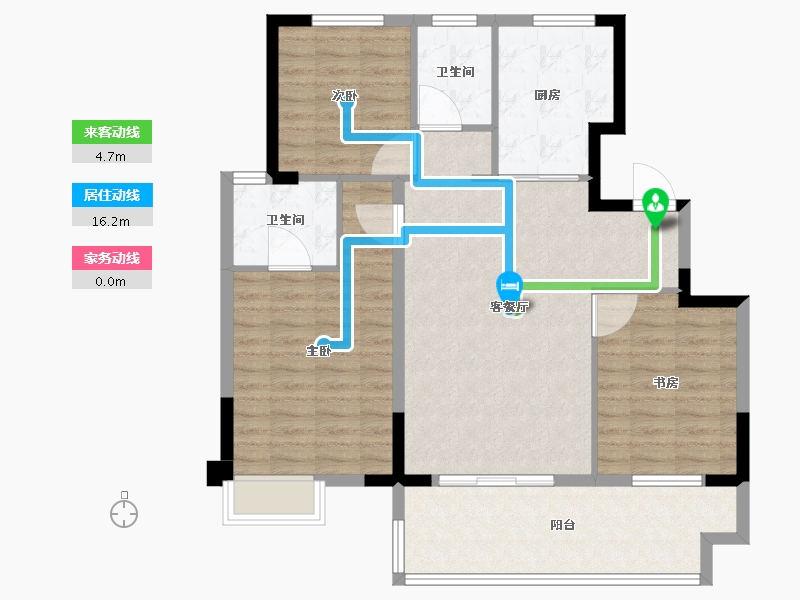 江苏省-盐城市-射阳珺悦府-98.40-户型库-动静线