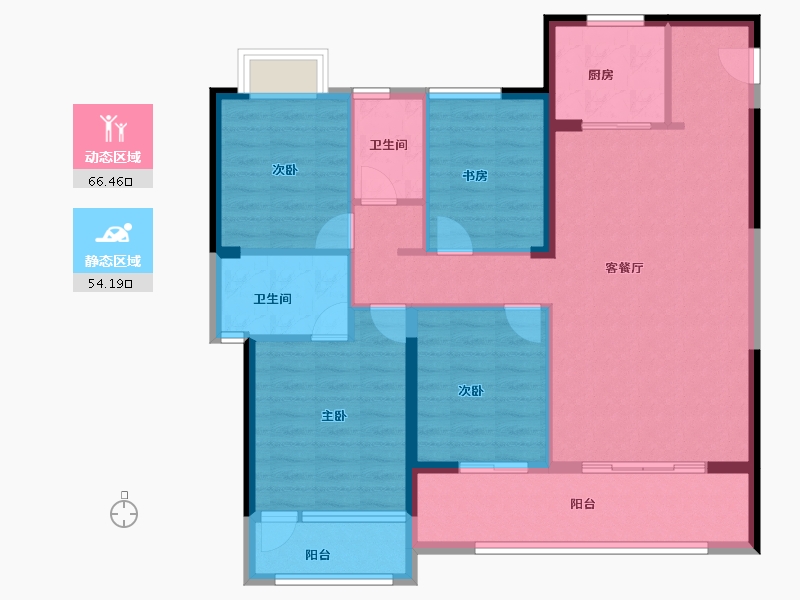 福建省-漳州市-龙海万科金域滨江-108.81-户型库-动静分区