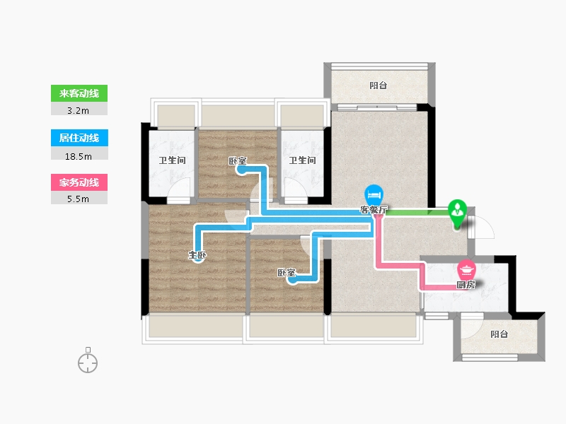 广东省-肇庆市-碧桂园龙熹山-73.49-户型库-动静线