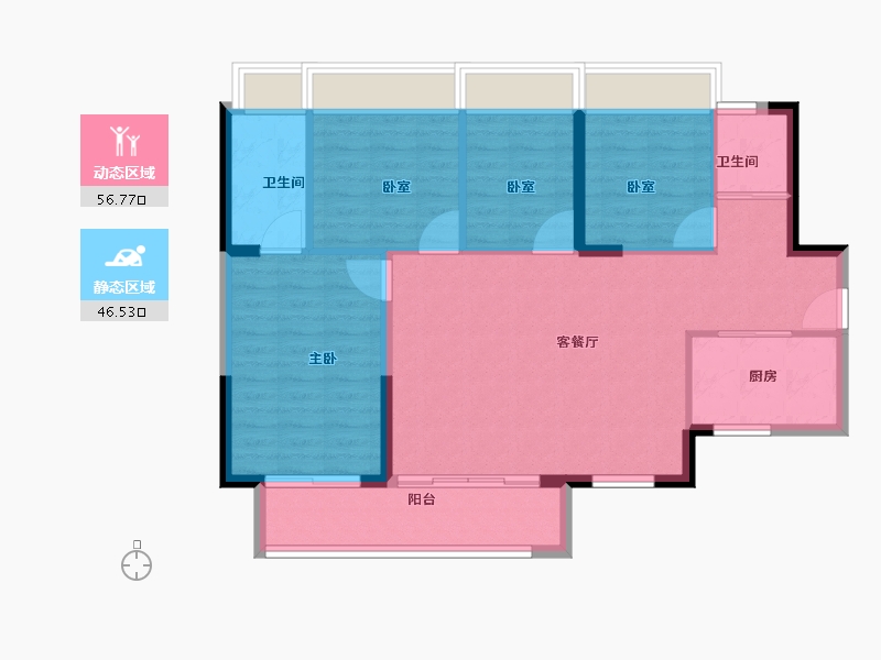 广东省-肇庆市-碧桂园龙熹山-94.00-户型库-动静分区