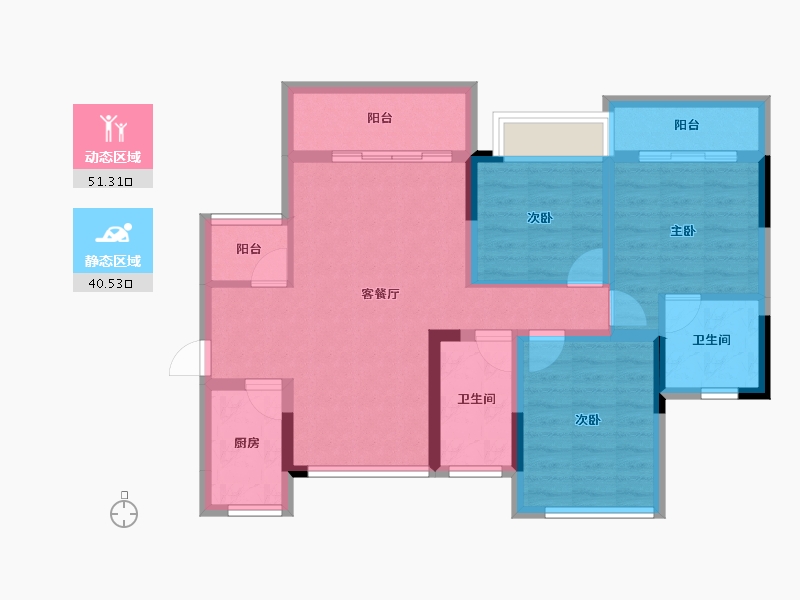 四川省-内江市-创宇紫金天成-80.90-户型库-动静分区