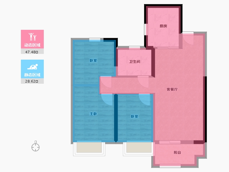 四川省-成都市-海伦堡 玖悦府-73.18-户型库-动静分区