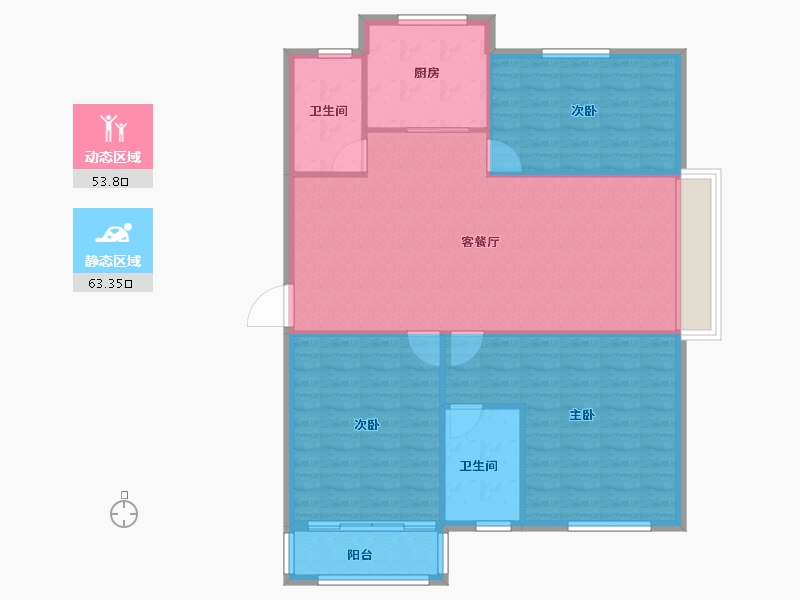 辽宁省-朝阳市-兴隆尚品-108.48-户型库-动静分区