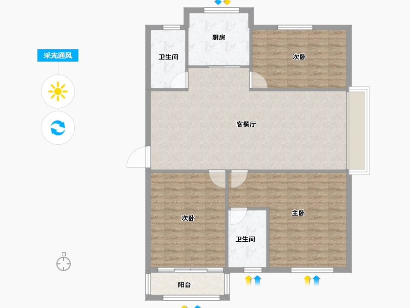 辽宁省-朝阳市-兴隆尚品-108.48-户型库-采光通风