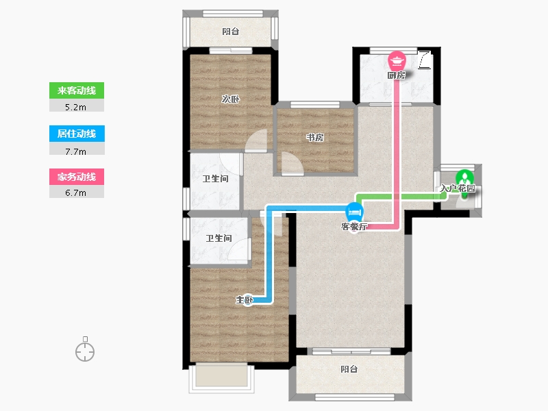 福建省-漳州市-领秀源著-88.79-户型库-动静线