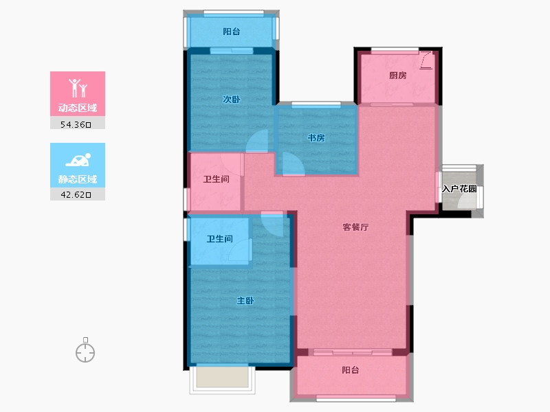 福建省-漳州市-领秀源著-88.79-户型库-动静分区