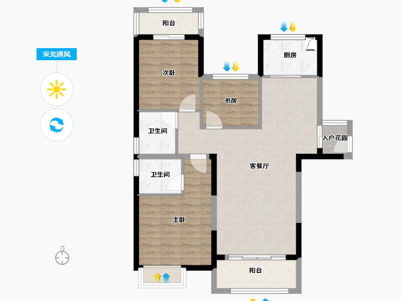 福建省-漳州市-领秀源著-88.79-户型库-采光通风