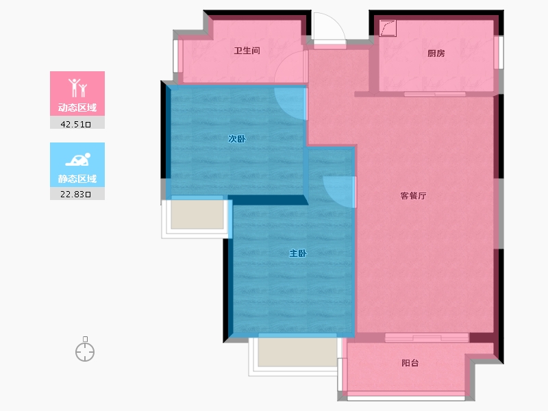 福建省-漳州市-阳光城丽景湾-58.40-户型库-动静分区