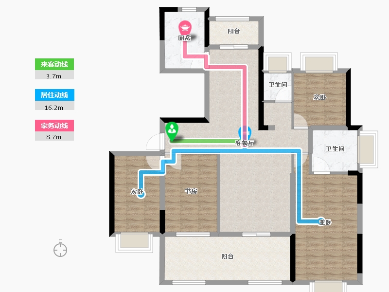 河南省-驻马店市-兴悦悦府-123.76-户型库-动静线