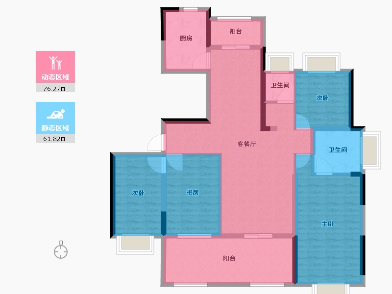 河南省-驻马店市-兴悦悦府-123.76-户型库-动静分区