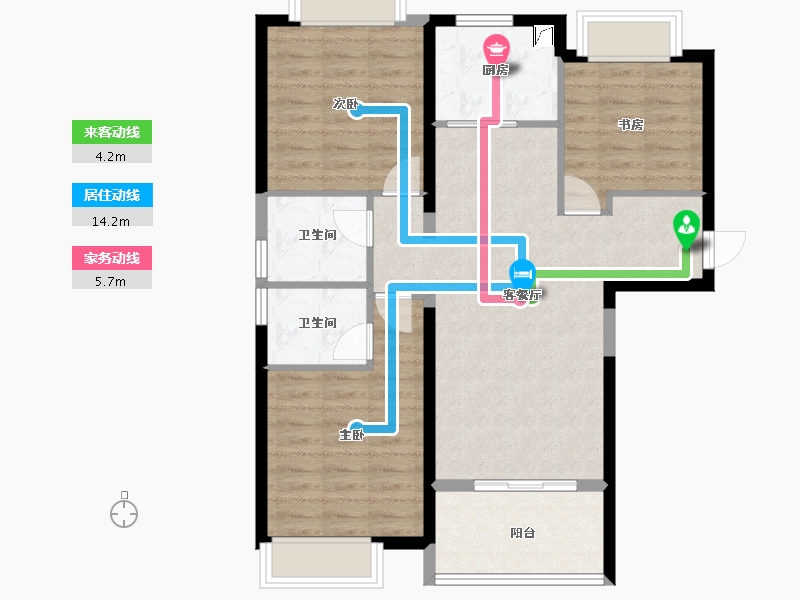 福建省-漳州市-阳光城丽景湾-84.01-户型库-动静线