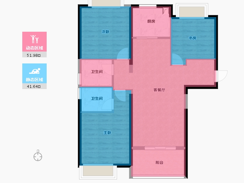 福建省-漳州市-阳光城丽景湾-84.01-户型库-动静分区