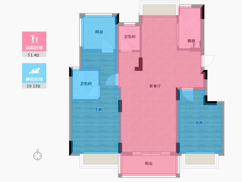 广西壮族自治区-柳州市-莲花悦府-92.00-户型库-动静分区