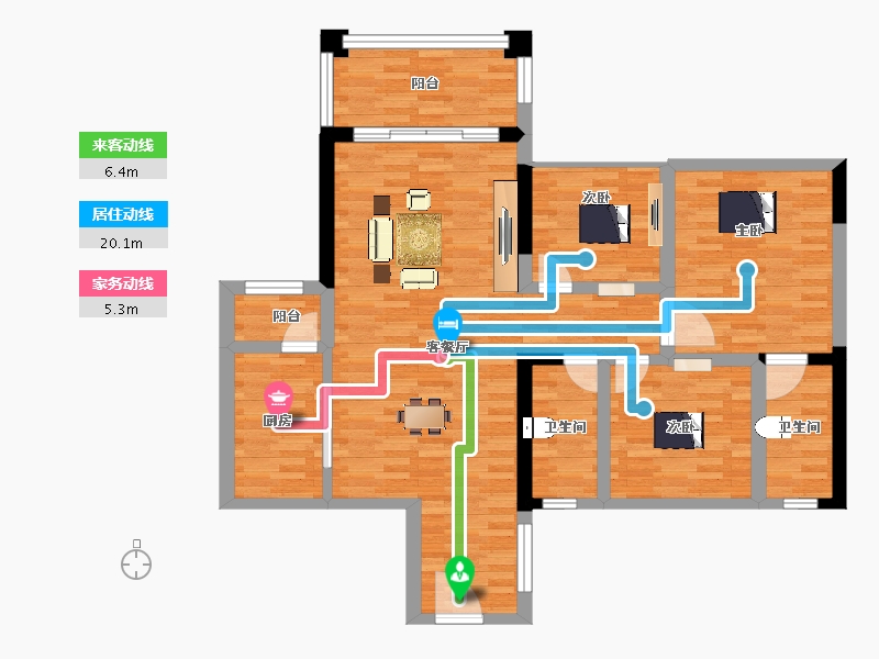 广东省-云浮市-创宇汇景城-110.78-户型库-动静线