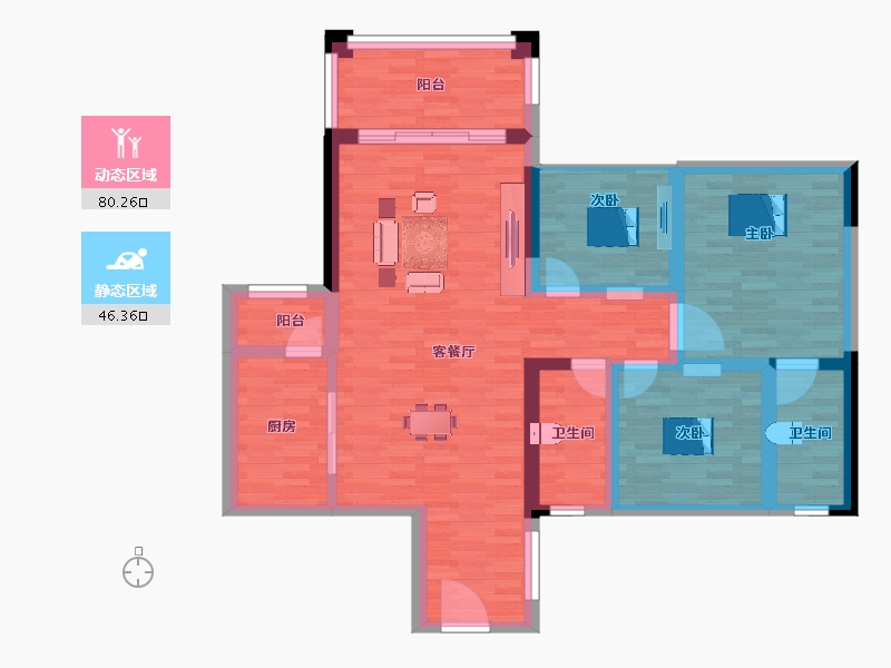 广东省-云浮市-创宇汇景城-110.78-户型库-动静分区