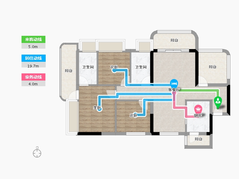 广东省-肇庆市-翠湖紫荆苑-89.66-户型库-动静线