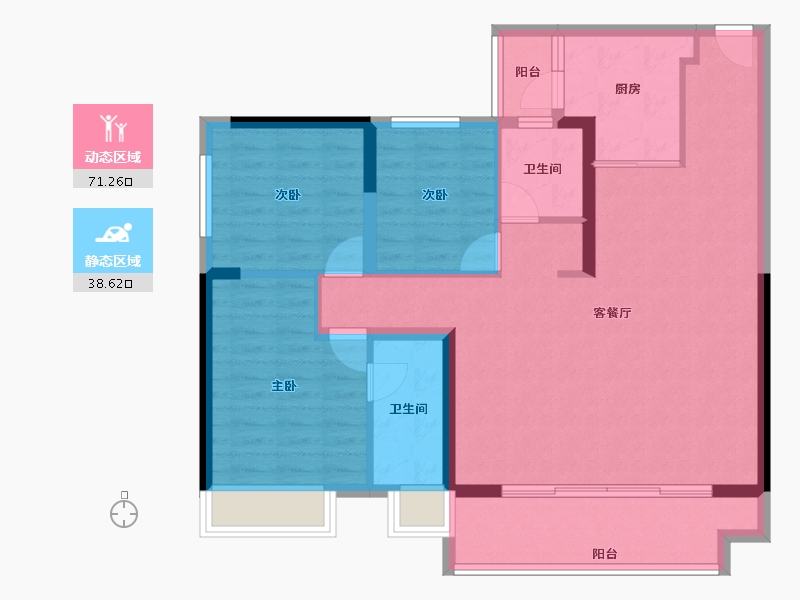 广东省-肇庆市-阳光城檀府-98.96-户型库-动静分区