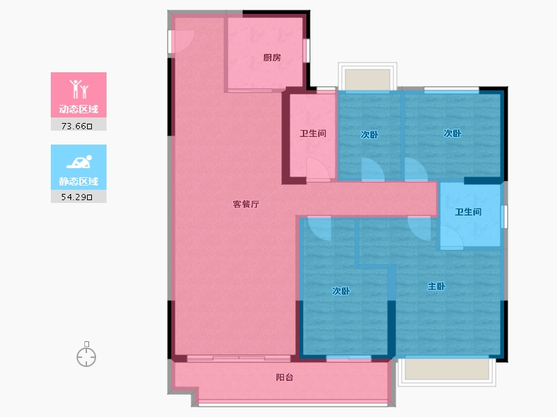 山东省-菏泽市-碧桂园翡翠壹品-116.00-户型库-动静分区