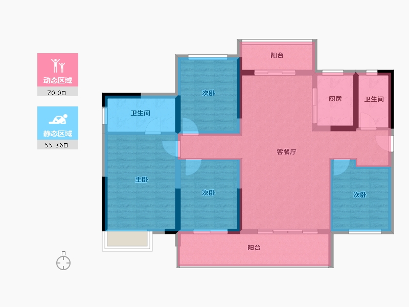 广东省-肇庆市-阳光城檀府-112.97-户型库-动静分区