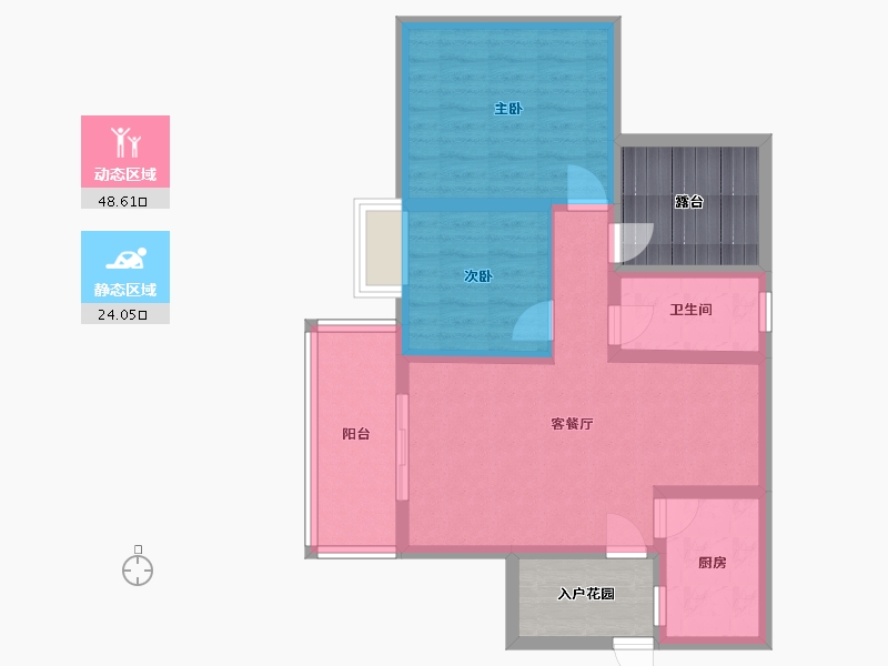 四川省-成都市-东方威尼斯-75.26-户型库-动静分区