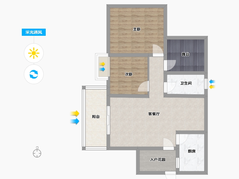 四川省-成都市-东方威尼斯-75.26-户型库-采光通风