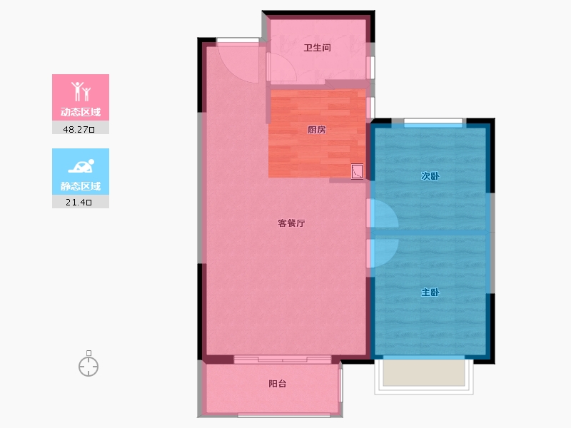 江苏省-南京市-​滨江孔雀城-63.20-户型库-动静分区