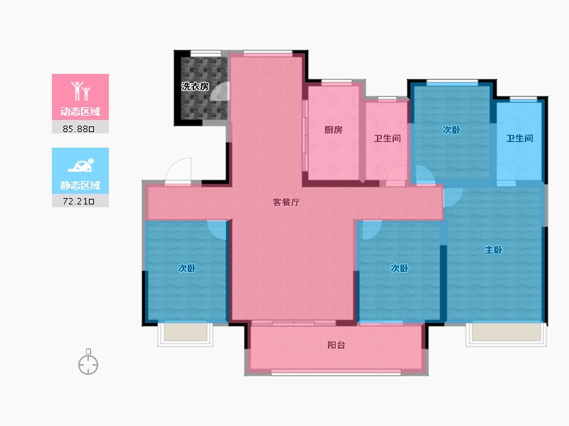 山东省-菏泽市-明丰理想城-148.16-户型库-动静分区