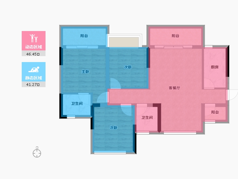 四川省-内江市-创宇紫金天成-77.35-户型库-动静分区