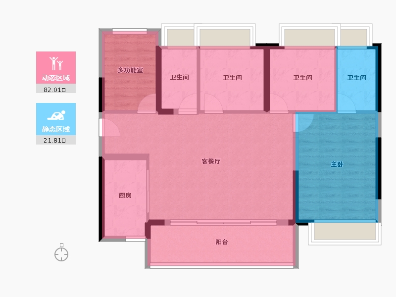 广东省-肇庆市-阳光城檀府-93.95-户型库-动静分区