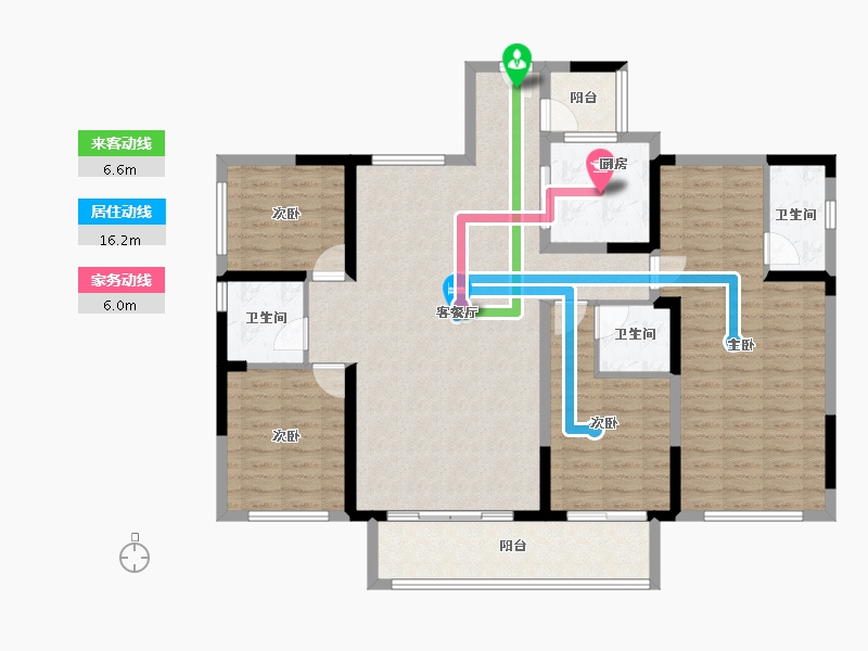 广东省-肇庆市-阳光城檀府-129.60-户型库-动静线