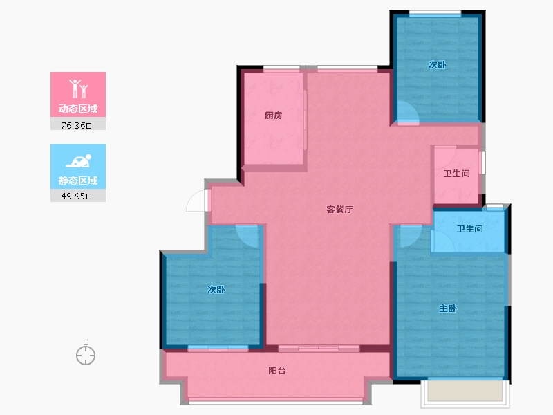 山东省-菏泽市-明丰理想城-114.37-户型库-动静分区