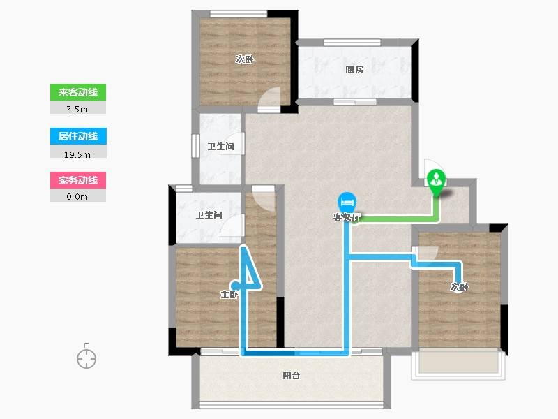 山东省-菏泽市-绿城诚园-100.19-户型库-动静线