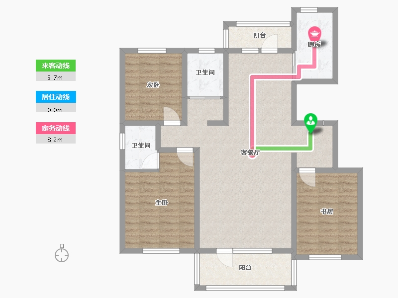 北京-北京市-绿韵园-116.00-户型库-动静线