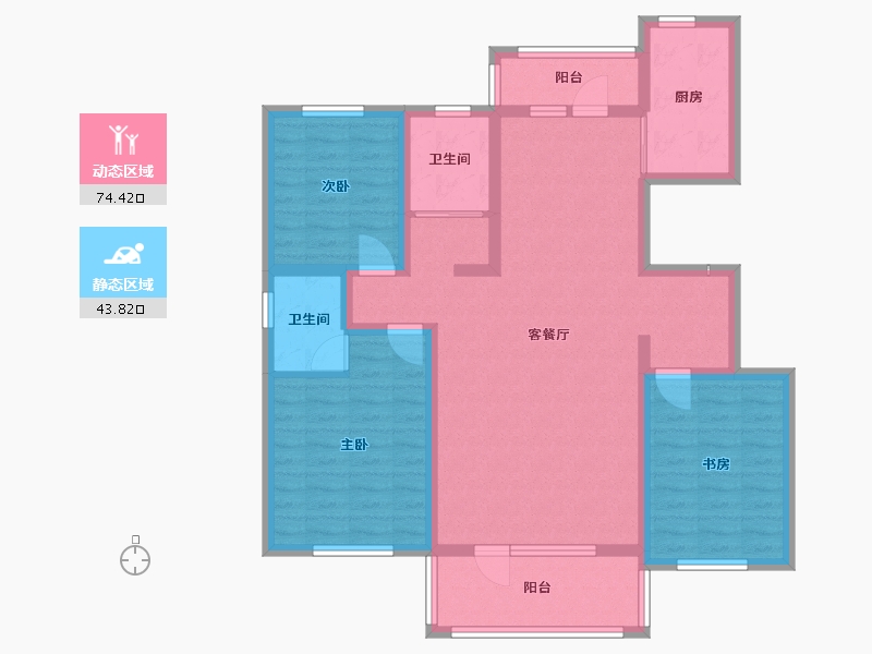 北京-北京市-绿韵园-116.00-户型库-动静分区